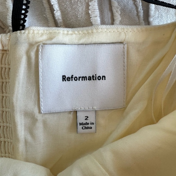 Reformation Black and Cream Camisole - Picture 4 of 4